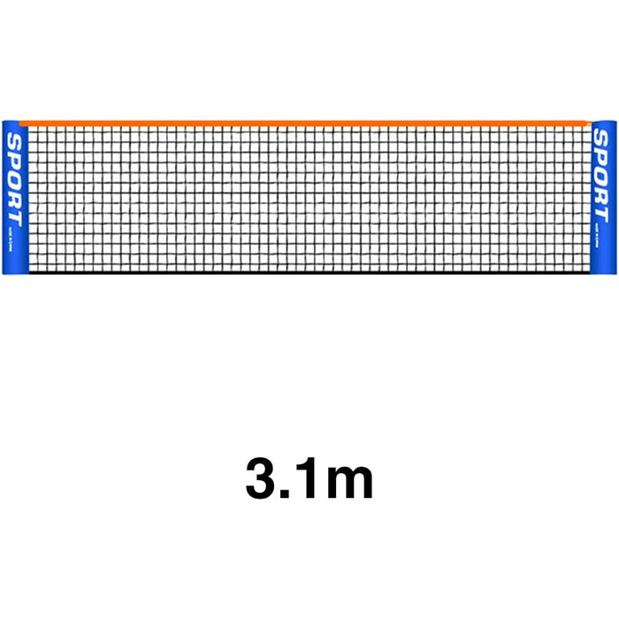 Ха-ха-ха портативна Тенісна сітка, складна сітка для бадмінтону, дитяча, для дорослих, для занять спортом в приміщенні / на відкритому повітрі, тренувальна сітка для футболу, тенісу, волейбольна сітка для саду, заднього двору, пляжу (3 м 300 х 70 см)