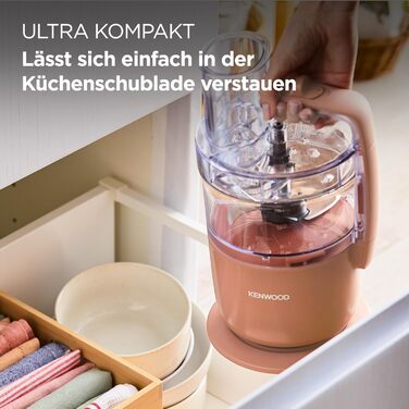 Кухонний комбайн Kenwood MultiPro Go FDP22.130GY: компактний, 650 Вт, 1.3 л, для нарізки, натирання, пюрування та замішування тіста, блакитний (Express Serve)