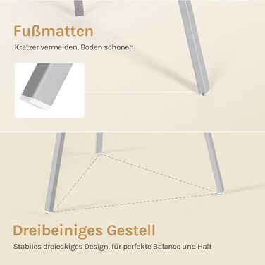 Вільна стійка для одягу WOLTU у вигляді дерева, металева, з полицею та 9 гачками, для одягу, шапок та сумок, біла