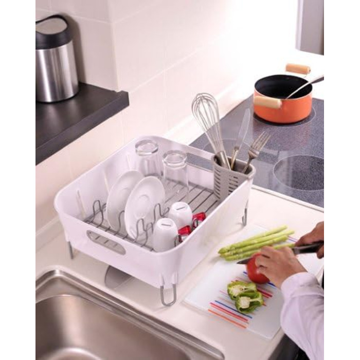 Сушарка для посуду Simplehuman KT1104 компактна, біла, пластик, гарантія 5 років