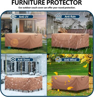 Захисний чохол для садово-патіо меблів, водовідштовхуючий, 420D Oxford, Anti-UV, 150x90x75 см