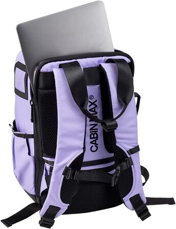 Рюкзак Cabin Max Memphis 20L Unisex Backpack - 40x20x25см Сумка для ручної поклажі з інтегрованим пакувальним кубом. Ідеальна сумка-рюкзак для ручної поклажі Ryanair (40 x 20 x 25 см, лавандовий)