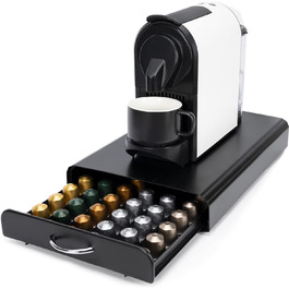 Організатор для капсул Nespresso, металевий, чорний, на 60 штук