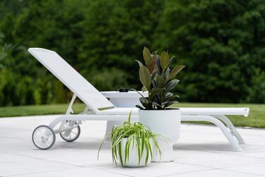 Квітчар з підставкою, пластиковий горщик для квітів, великий горщик для рослин (DBMIS Антрацит, діаметр 40 см)