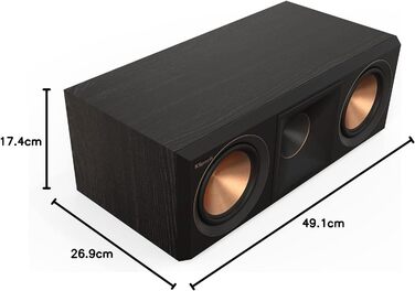 Центральний динамік Klipsch RP-500C II, рупор Tractrix, 13,3 см (5,25), чорне дерево