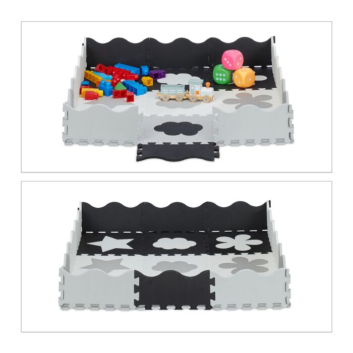 Relaxdays 34-елементний пазломат з бордюром та малюнками