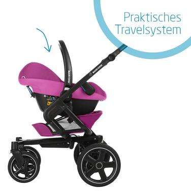 Дитяче автокрісло Maxi-Cosi Pebble Plus i-Size, група 0 Автокрісло для немовлят, в т.ч. редуктор, придатне для використання з народження до приблизно 12 місяців (0-13 кг / 45-75 см), Частота Рожевий, рожевий Дитяче автокрісло Частота Рожевий