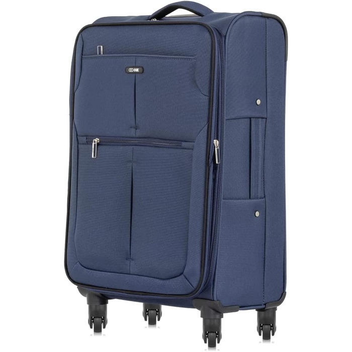 Велика валіза Ochnik / м'який чохол / Матеріал Ньон / колір / розмір / розміри 7946,532 см / Місткість 89 / Висока якість (темно-синій, м)