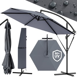 Консольна парасолька Anthracite Alu Ø330см Захист від ультрафіолету 80+