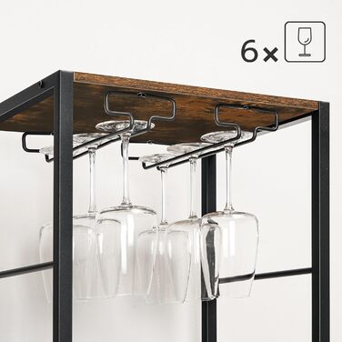 Стильна полиця для вина HOOBRO на 16 пляшок з 6 ярусами, з шухлядою, органайзер для вин, дерев'яний винний стенд, 40 x 30 x 102 см, вінтажний колір