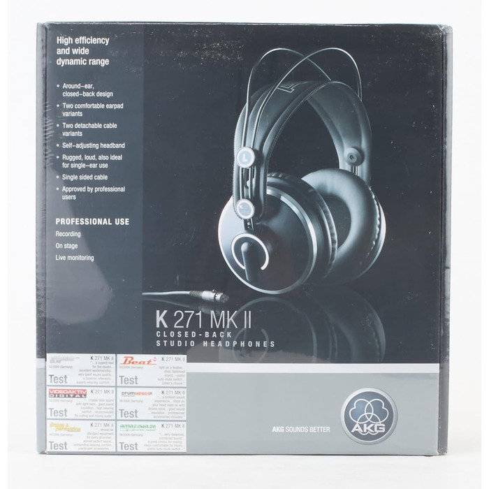 Напіввідкриті накладні навушники AKG K240 STUDIO (K271 закриті, одинарні)