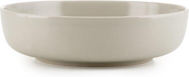 Набір з 6 супових тарілок - тарілки для макаронів - глибокі тарілки - керамічна миска - тарілка для салату VICTO - безпечна для мікрохвильової печі - 18,5 см - Бежевий