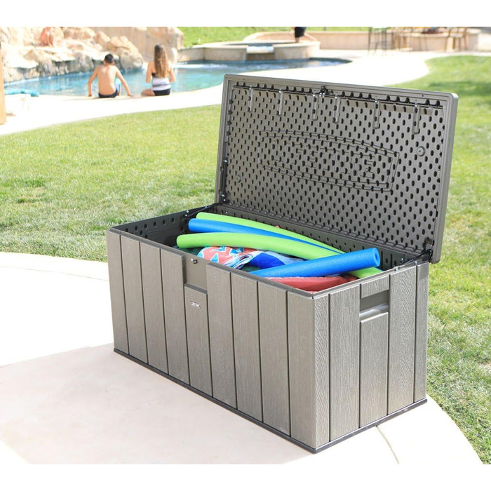 Садовий ящик для зберігання Lifetime 60089, 127x64x67 см, коричневий, стійкий до УФ-випромінювання