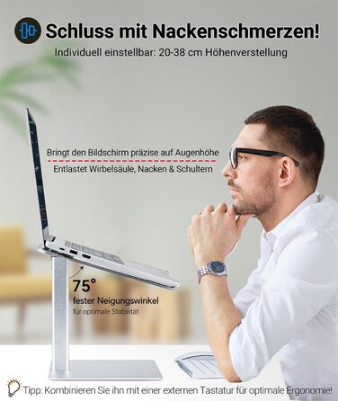 Регульований підставка для ноутбука, стіл-трансформер, для MacBook та ноутбуків 13-16.5