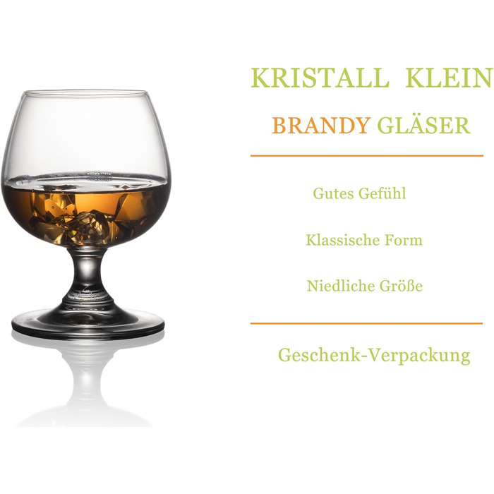 Набір келихів для коньяку та віскі Kleiner (250 мл, кришталь) – 2 шт.