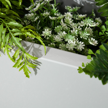 Кашпо для рослин, сталь з покриттям, стійке до погодних умов, 91 см x 22 см x 22 см, сірий