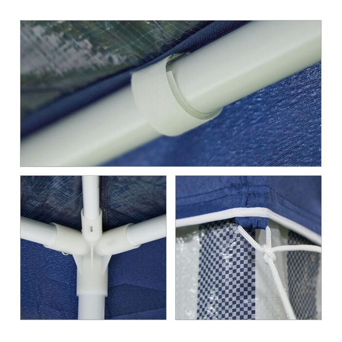 Павільйон Relaxdays Темний Блакитний 3x4 м