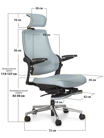 Офісне крісло Mealux Y-565 KBGL (арт.Y-565 KBGL)