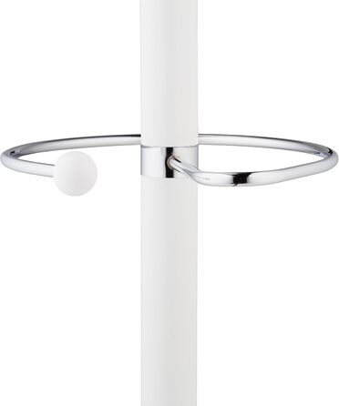 Стійка для одягу Relaxdays з підставкою для парасольки, 16 гачків, 176,5 x 36,5 см, з мармуровим основанням, золота/біла