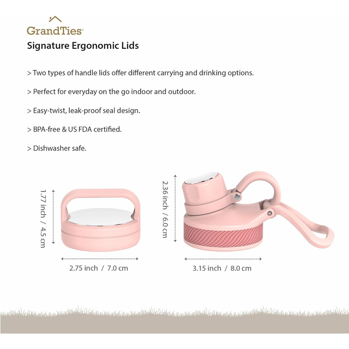 Термопляшка GRANDTIES 946мл з широким горлом та двома кришками - білий слонова кістка. Зберігає холод, для чоловіків та жінок