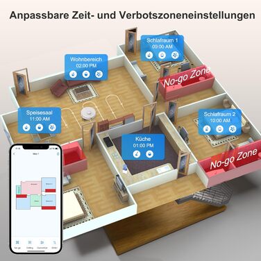 Робот-пилосос AIRROBO з функцією миття, 3.5л, док-станція для самостійного очищення, 180хв роботи, LiDAR-навігація, потужний, керування через додаток