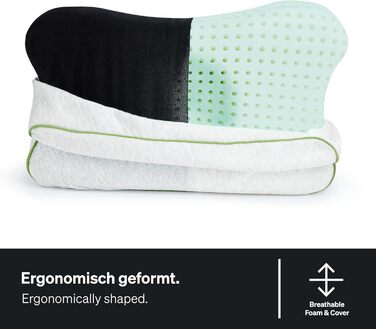 BLACKROLL® Recovery Pillow Set Jersey Anthrazit: ергономічна подушка для шиї та голови з Memory Foam (з додатковим чохлом), Made in Germany