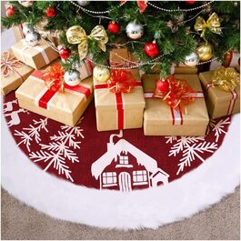 Різдвяна спідниця, Різдвяна ковдра, кругла Різдвяна ковдра, велика хутряна Різдвяна ковдра, підставка для ялинки, килим