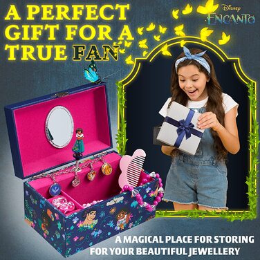 Скринька для коштовностей Disney Encanto для дівчаток, Музична скринька із зображенням крижаної королеви Аріель або Мірабель, Музична скринька для дітей, (мульти-скринька)