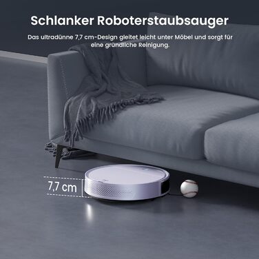 Робот-пилосос OKP K5P Purple: 5000Pa, навігація, HEPA-фільтр, Wi-Fi, для тварин, килимів, твердих підлог