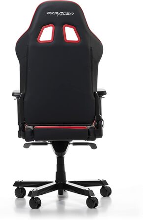 Геймерське крісло DXRacer King K99, шкірозамінник, чорно-червоне, до 200 см