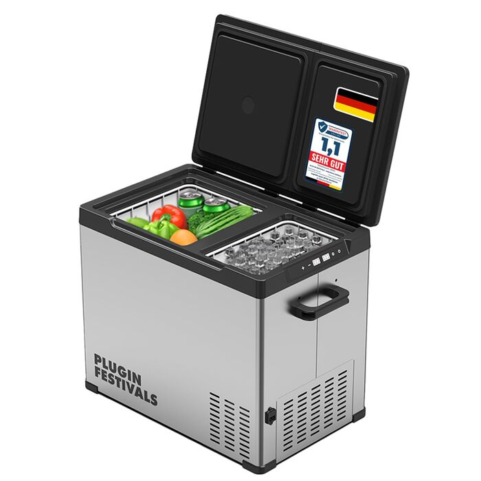 Електричний автомобільний та кемпінговий холодильник DUAL Ice Cube 38л з компресором, двокамерний, -20°C, з керуванням через додаток