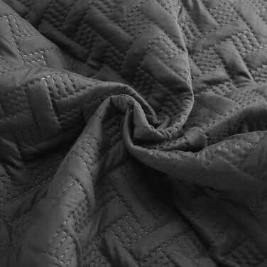 Плед Woltu 170x210 см, двосторонній, темно-сірий+кремовий, мікрофібра, двостороння ковдра для ліжка/дивану