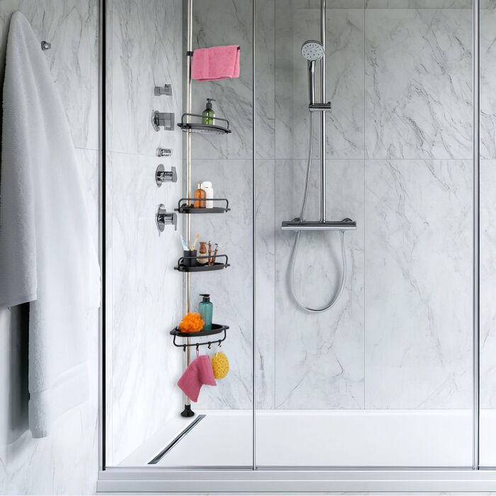 Поличка для душу Relaxdays, телескопічна