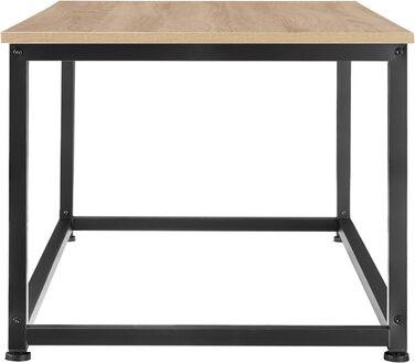 Журнальний столик Tectake з дерева і металу, Стіл для вітальні в промисловому дизайні, 100 х 55 х 45,5 см, для вітальні офісу, чорний металевий каркас (світле індустріальне дерево, дуб сонома)