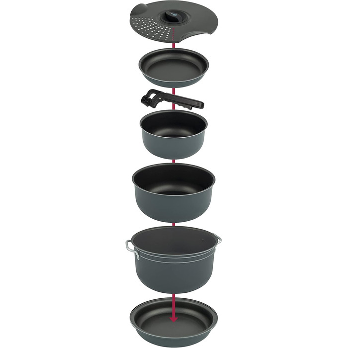 Набір кухонного посуду Bo-Camp 7-piece Camping Aluminium, Алюмінієвий, для кемпінгу та трекінгу