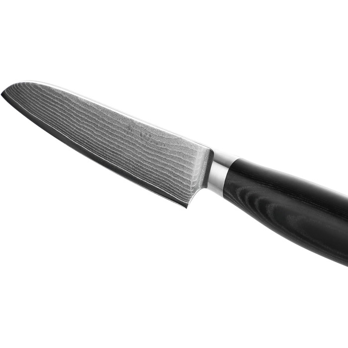 Ніж кухонний Wakoli Mikata Damast 17 см з лезом з дамаської сталі та ручкою Micarta (Сантоку)