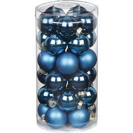 Чарівні скляні різдвяні кулі 4 см x 30 шт. ялинкові кулі (темно-синій)