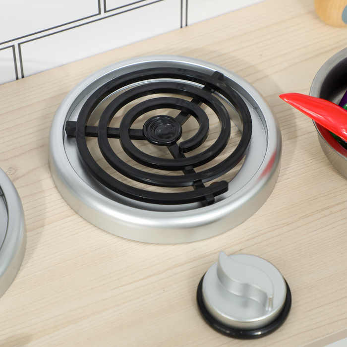 Дитяча кухня Kinderküche з духовкою, мийкою, звуковими ефектами та аксесуарами - чудовий подарунок для дівчаток та хлопчиків віком 3-6 років. Колір: білий.