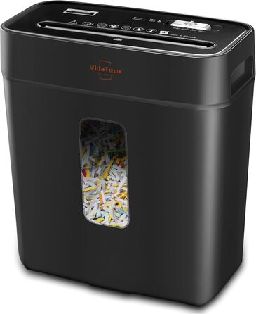 Шредер для паперу VidaTeco 610C: знищення документів P-4 (крез-різ), 11.5л, для офісу та дому
