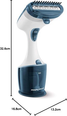 Відпарювач для одягу Morphy Richards 361000 Hand Held, нержавіюча сталь/пластик, 260 л, білий/блакитний
