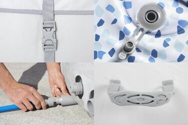 Надувний джакузі Bestway Lay-Z-Spa Paris AirJet з LED-підсвіткою для 6 осіб, 196 x 66 см