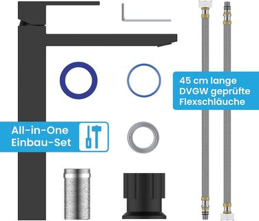Змішувач для ванної кімнати Bächlein Imatra чорного матового кольору, однорідний, сучасний дизайн