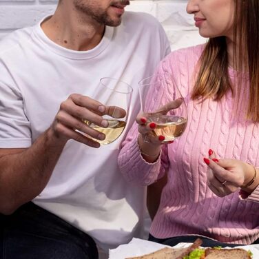 Набір келихів для коньяку KROSNO Harmony (6 шт., 550 мл) | Скляні келихи для коньяку, келихи для віскі, келихи для напоїв