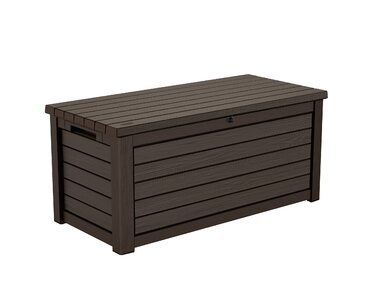 Садова скриня/бокс для зберігання Koll Living Gartenbox 623 л, коричневий - з газовими амортизаторами, вантажопідйомність кришки 272 кг