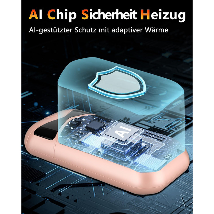 Електричні грілки для рук DDKJ 2 шт. 7000mAh з магнітом, 3 режими нагріву до 55°C, портативні, для дітей, чоловіків, жінок (рожевий)