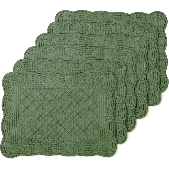 Набори підставки під тарілки MABOZOO, 6 шт., бавовна, для кухні та столу (оливковий, 1)