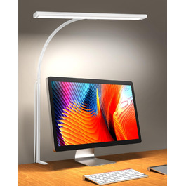 iFalarila Настільна лампа 10W з LED, регулювання яскравості, USB-порт, 3 колірні температури, 10 рівнів яскравості, гнучкий 70см шланх | Без пульта ДК