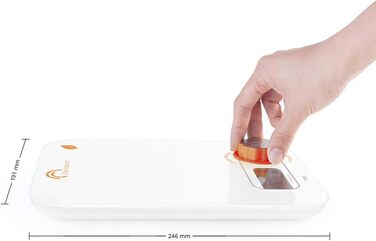 Кухонні ваги без батарейок, Екологічні завдяки Little Balance, Регулятор, 5 кг, Помаранчевий, 8346 Kinetic Flower Orange