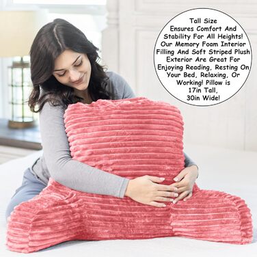 Крісло-мішок Homie з підставкою для зап'ястя, підлокітниками та спинкою для відпочинку, читання, роботи за ноутбуком та перегляду телевізора (біле). Розмір: Small, Колір: Rose