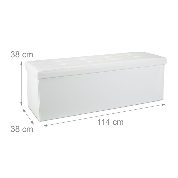 Relaxdays Складана лавка з екошкіри